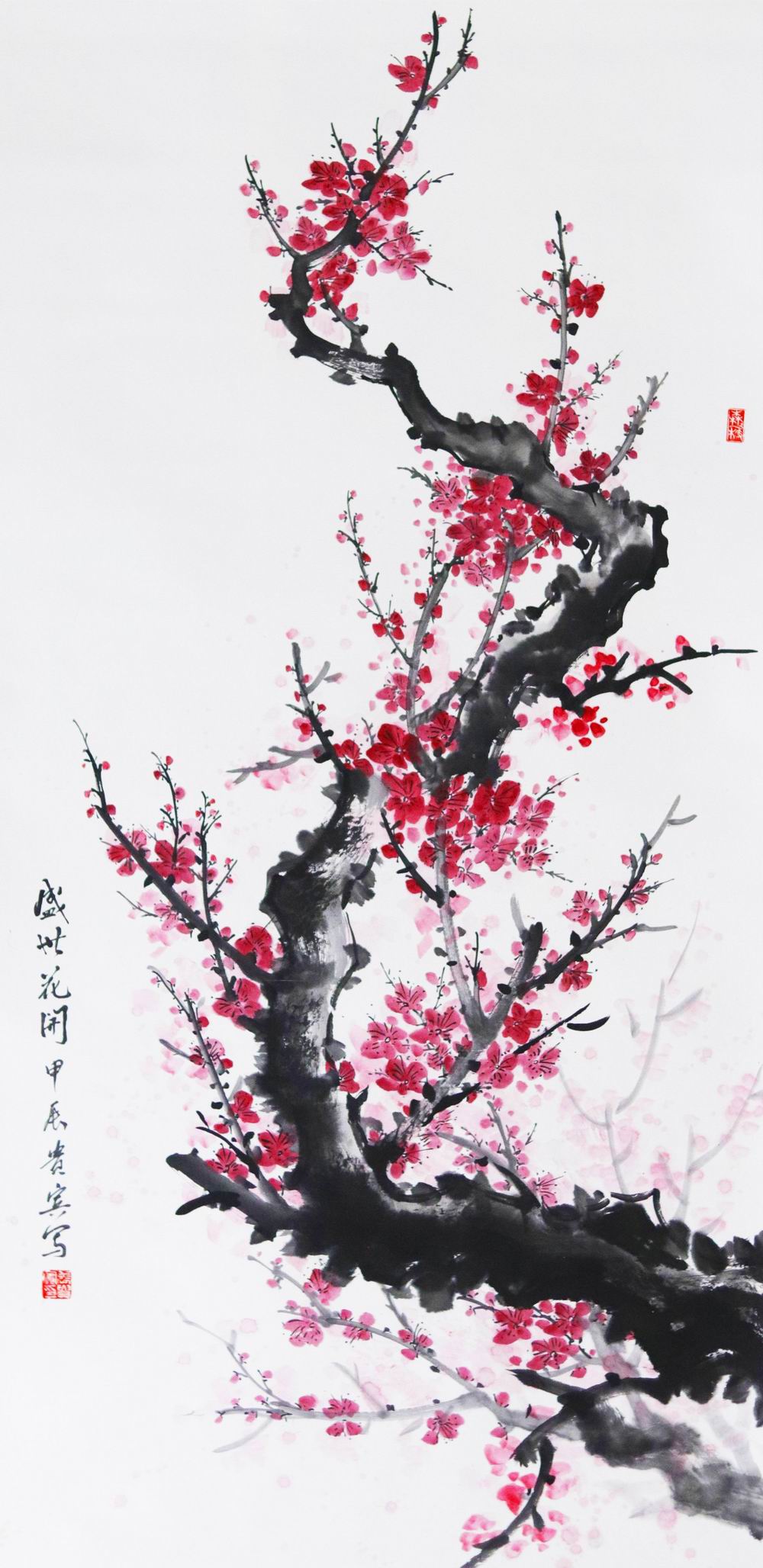 中国画《盛世花开》